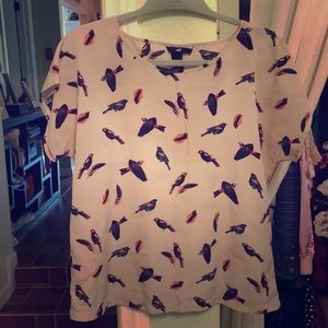 Bird print H&M top 3 for $10